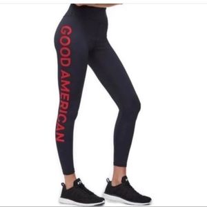 Good American Core Power Branded Logo Leggings size 1